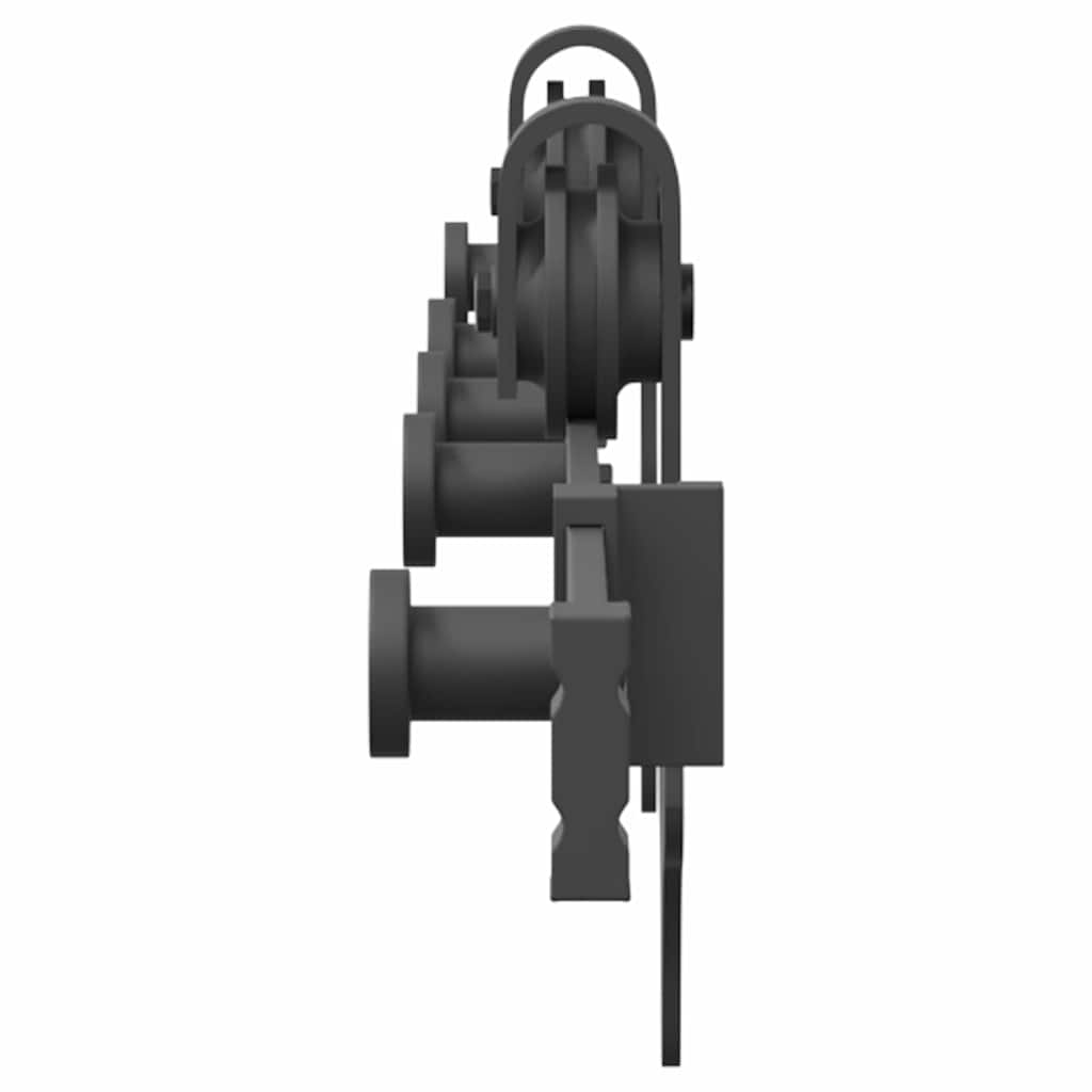 Schiebetürbeschlag-Set SKIEN 183 cm Stahl Schwarz