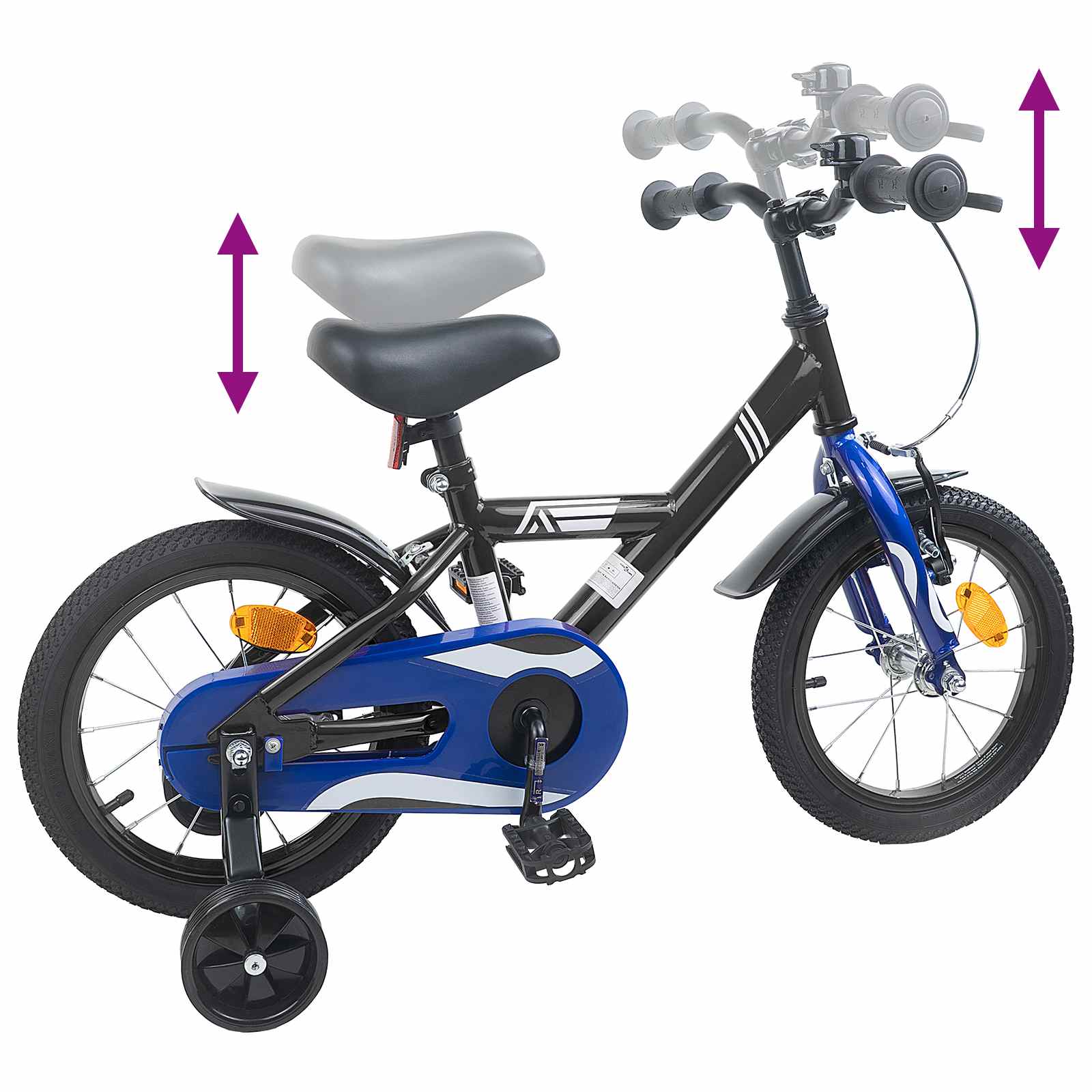 Kinderfahrrad 12 Zoll für 2-4 Jahre alt Gelb