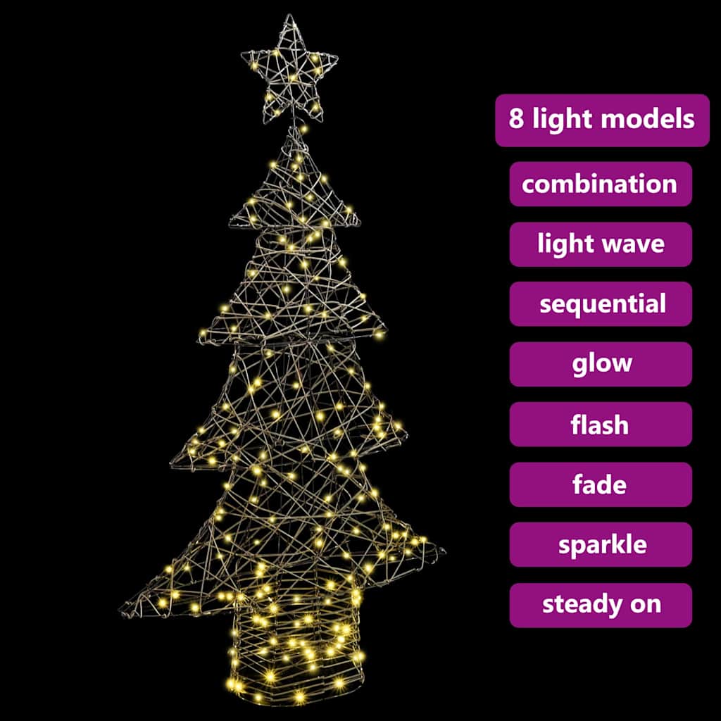 Weihnachtsbaum mit 120 LEDs Warmweiß 120,5 cm PET