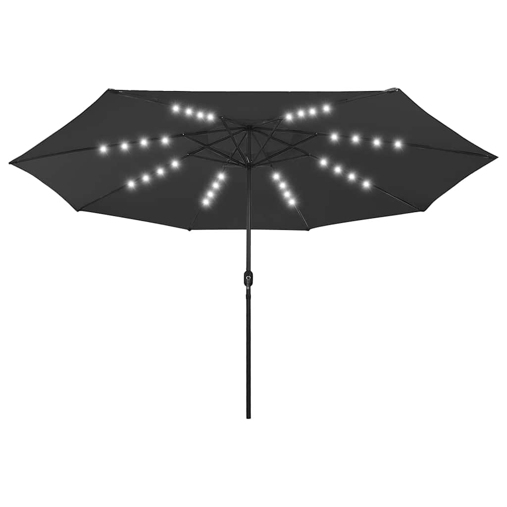 Sonnenschirm mit LED-Beleuchtung 400 cm Sandweiß