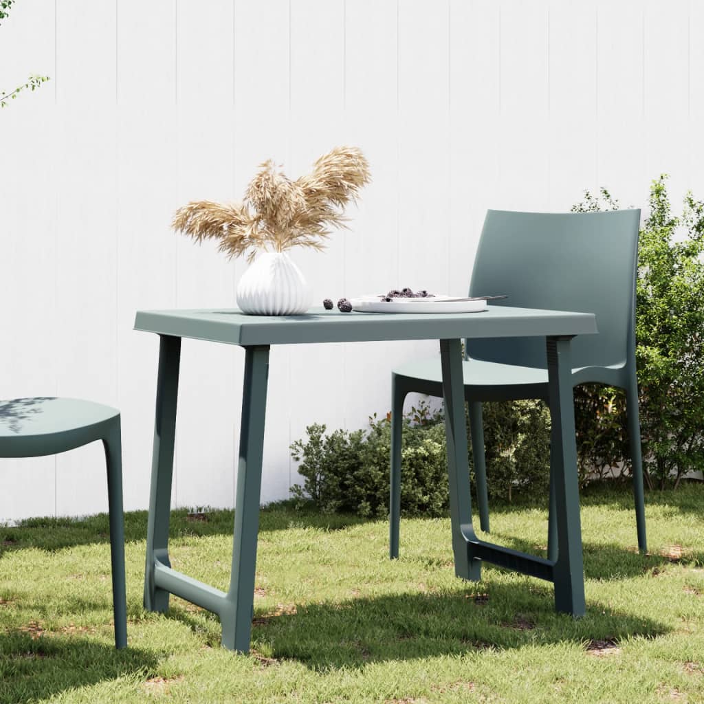 Campingtisch Anthrazit 79x56x64 cm PP Holzoptik