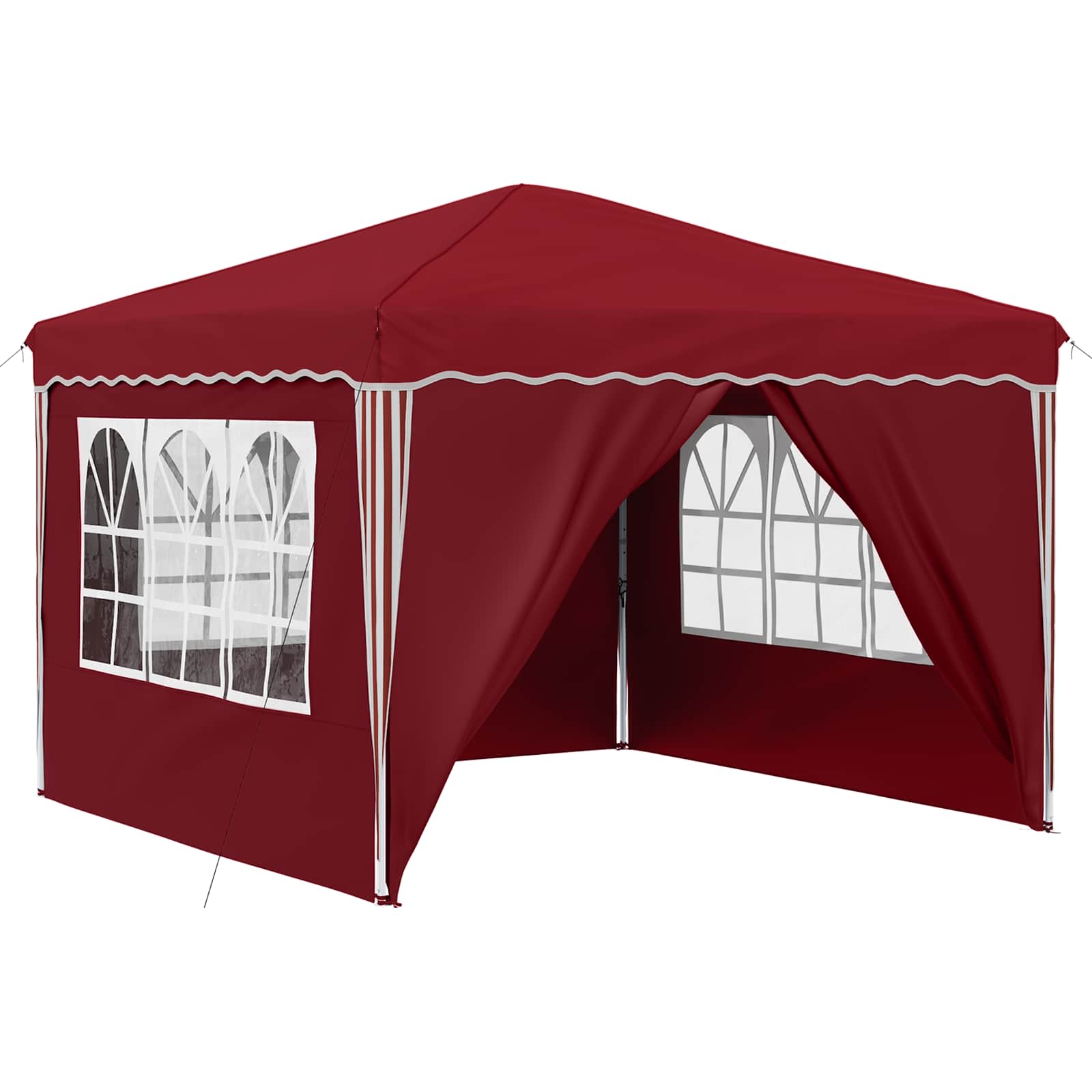 Pop-up Partyzelt 288 x 288 x 245 cm Creme Oxford-Stoff