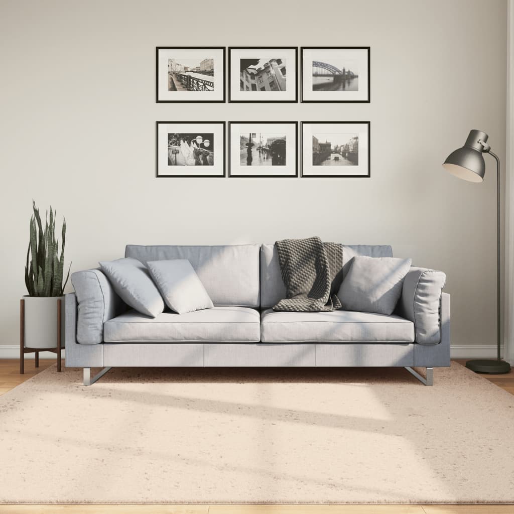 Teppich HUARTE Kurzflor Weich und Waschbar Anthrazit 60x110 cm