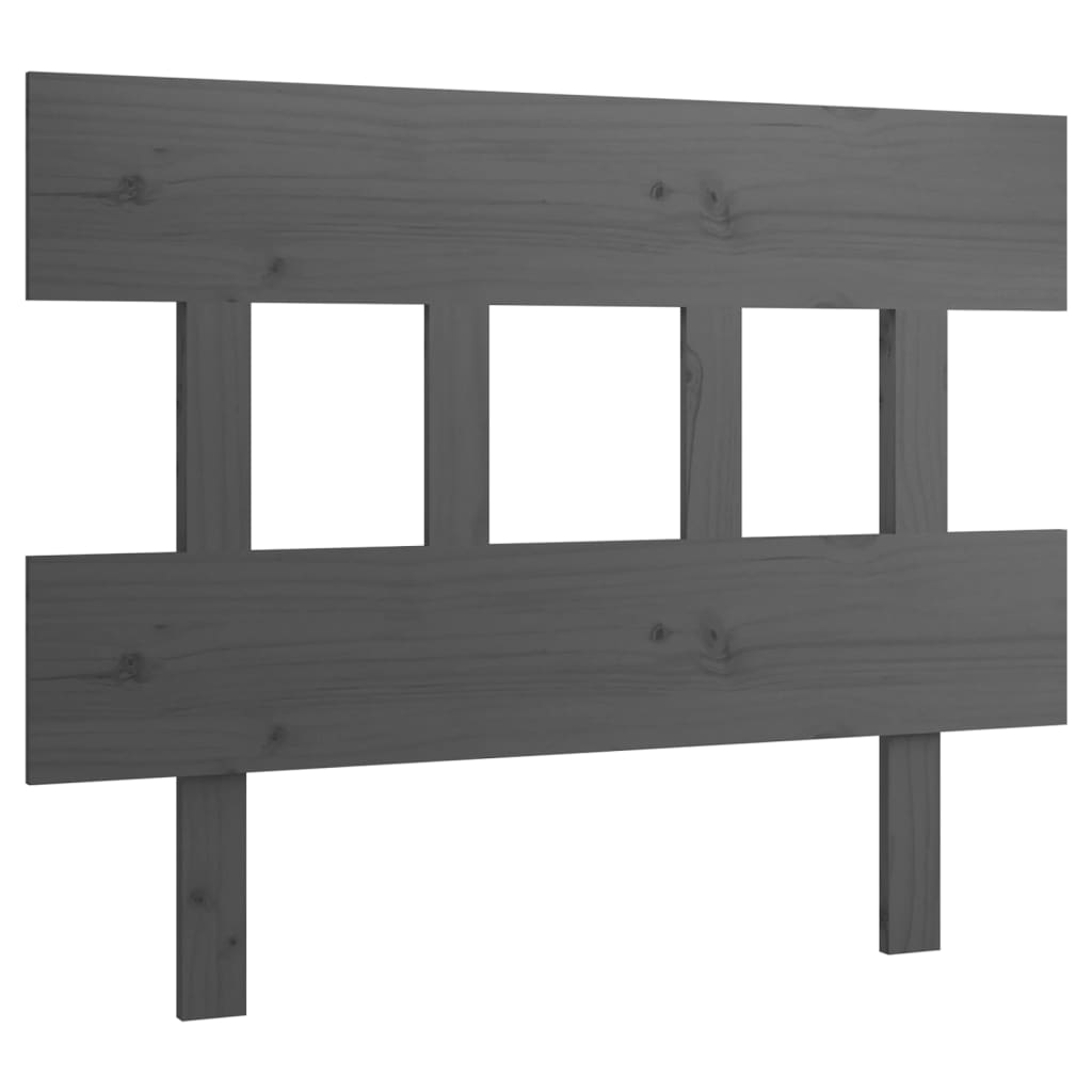 Bett-Kopfteil Schwarz 78,5x3x81 cm Massivholz Kiefer