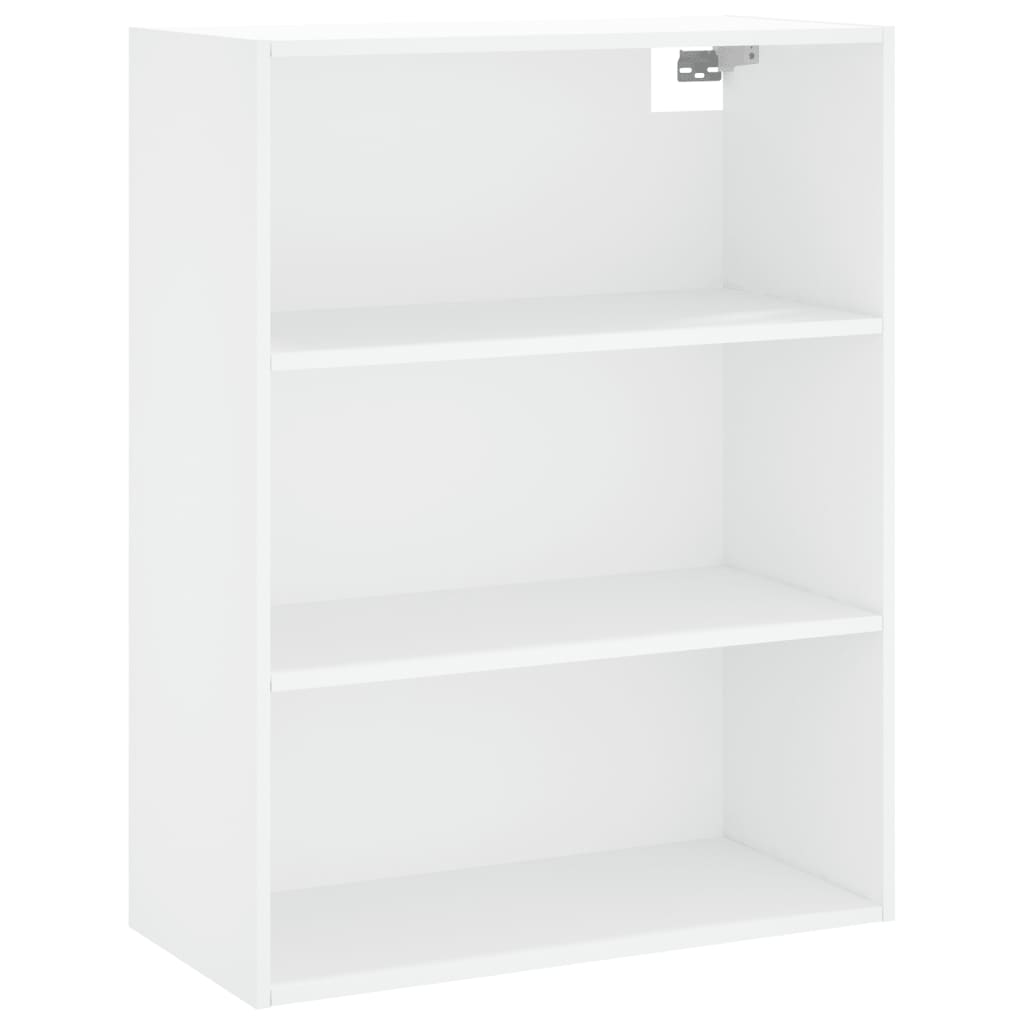 Highboard Hochglanz-Weiß 69,5x34x180 cm Holzwerkstoff