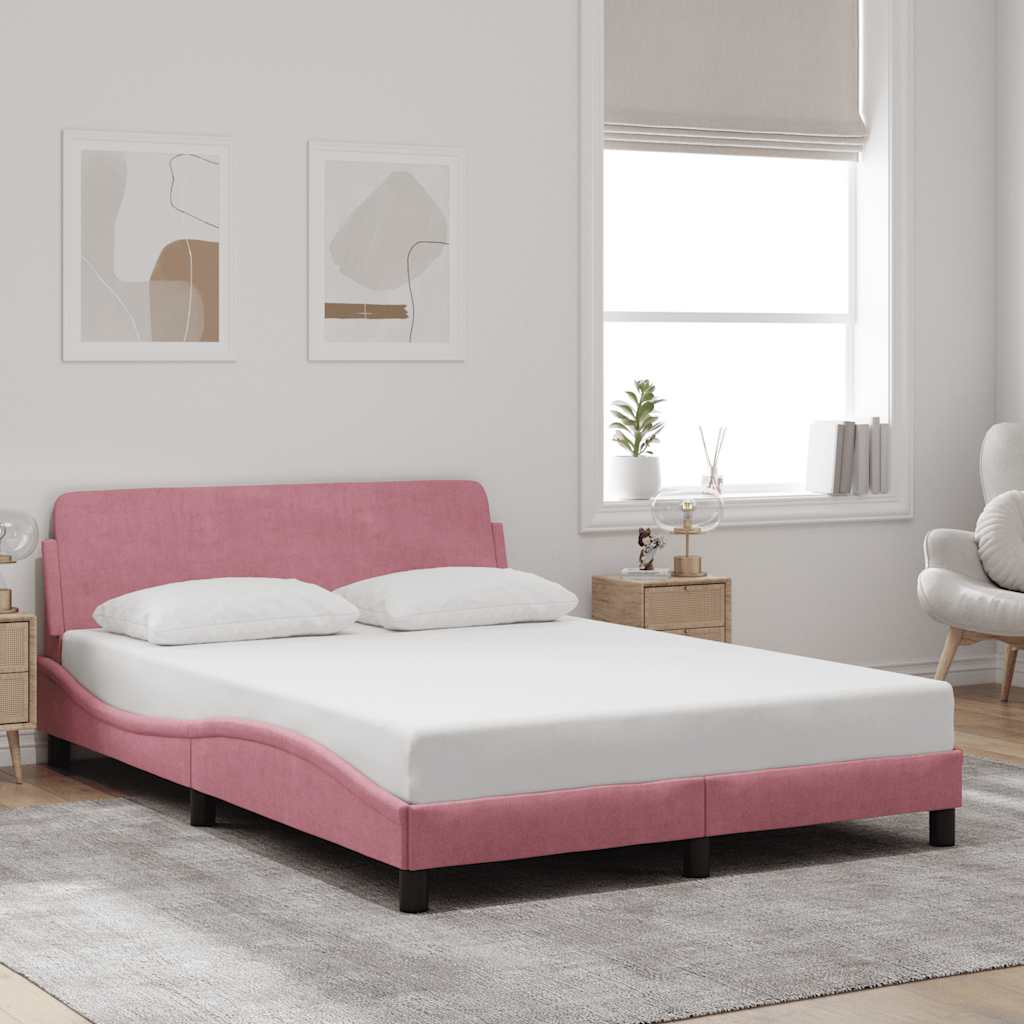 Bettgestell "Dover" Hellgrau 80x200 cm Samt