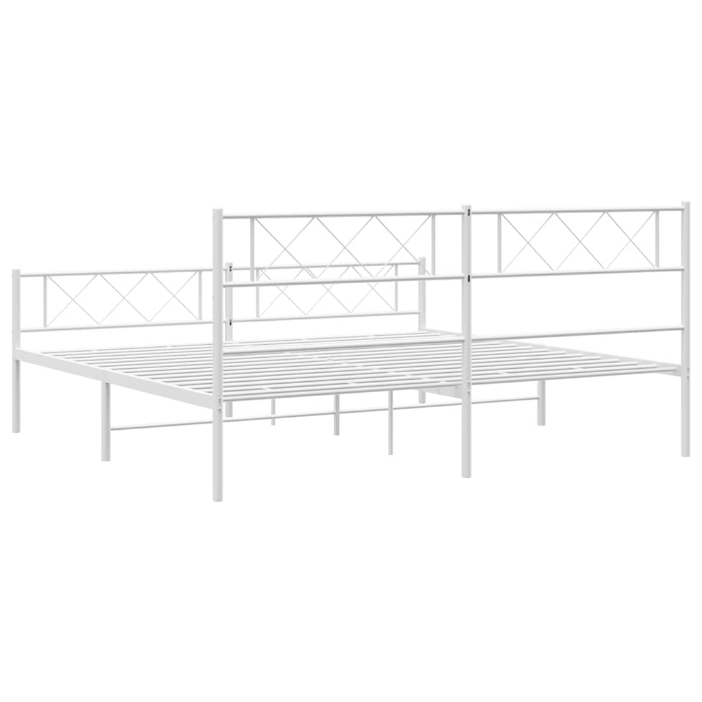 Bettgestell mit Kopfteil Metall Schwarz 100x190 cm