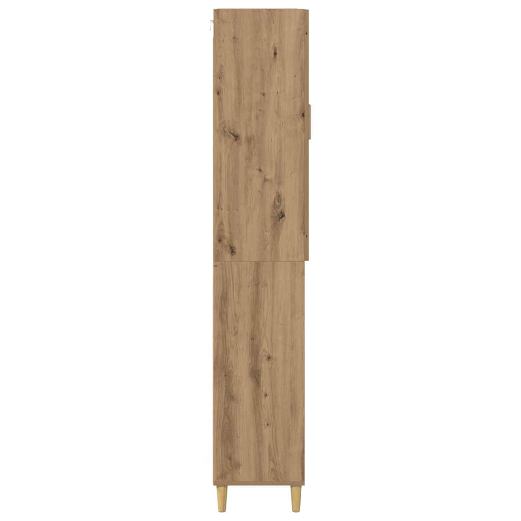 Highboard Altholz 69,5 x 34 x 180 cm Engineered Wood und Glas