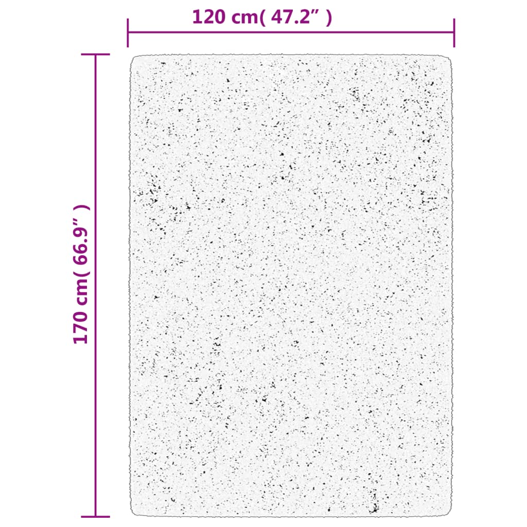 Teppich ISTAN Hochflor Glänzend Anthrazit 100x200 cm