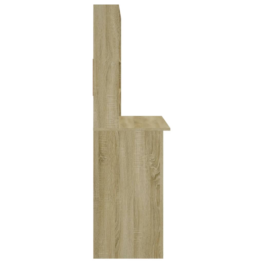 Schreibtisch mit Regal Weiß 102x45x148 cm Holzwerkstoff