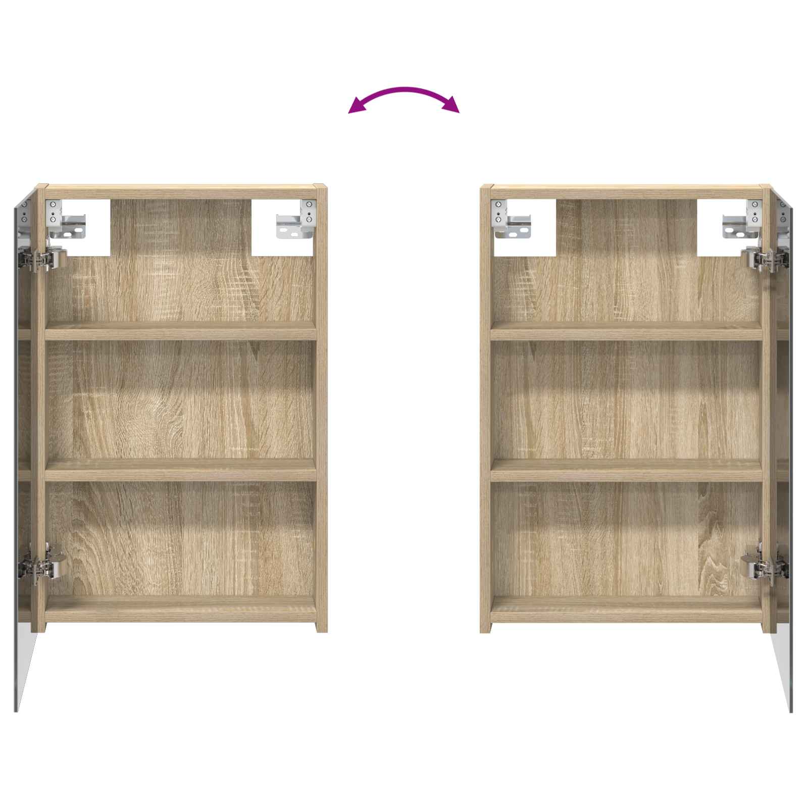 Badezimmerschrank-Set 3 pcs 80 x 10,5 x 50 cm Holzwerkstoff