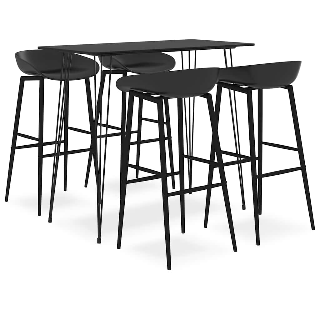 5-tlg. Bar-Set Schwarz und Weiß