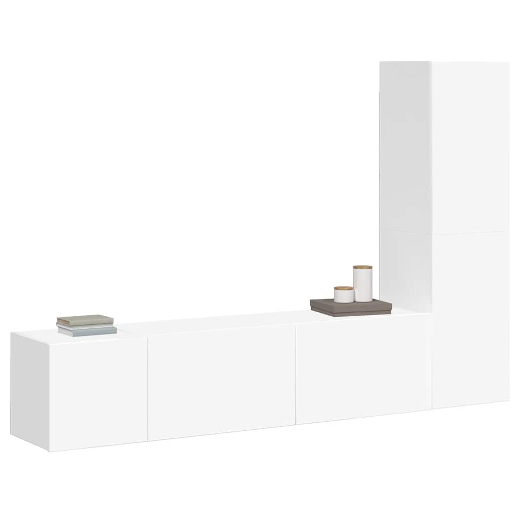 5-tlg. TV-Schrank-Set Weiß Holzwerkstoff