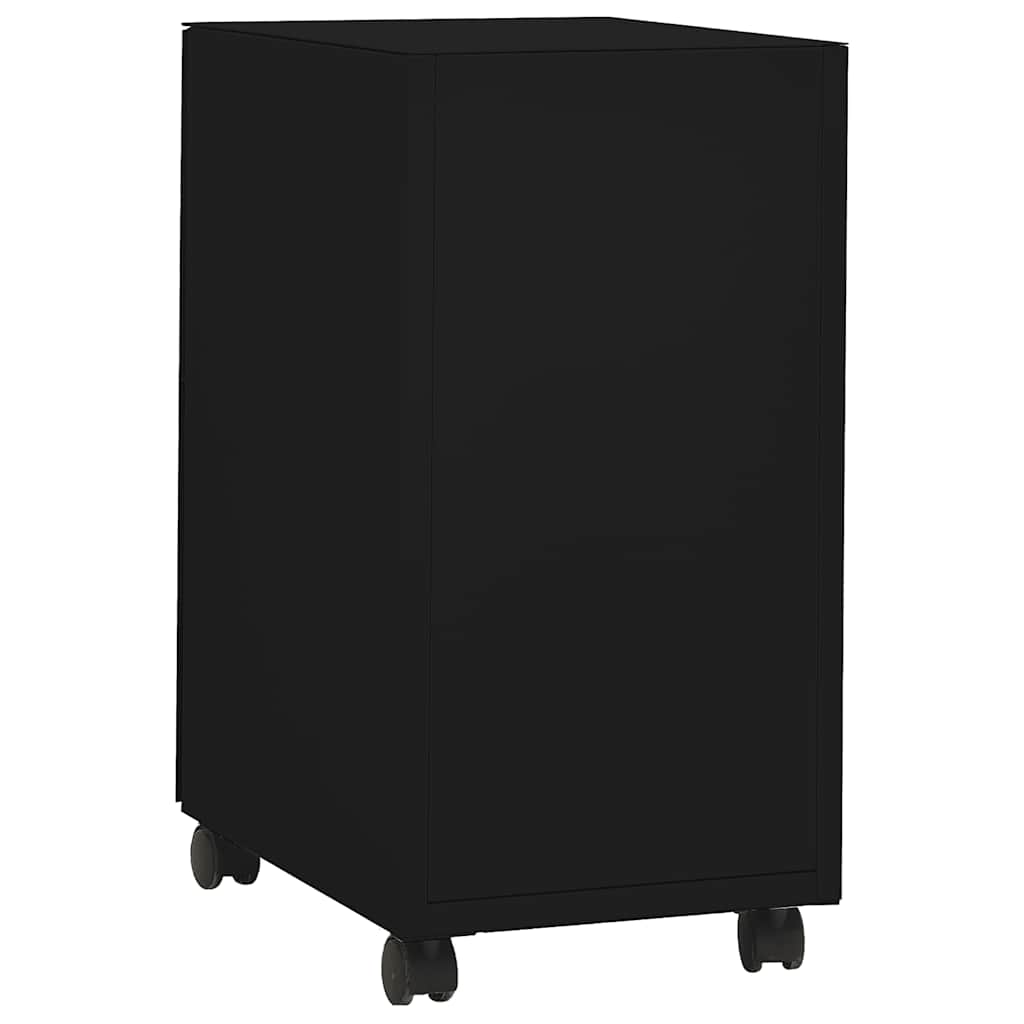Aktenschrank mit Rollen Weiß 30x45x59 cm Stahl
