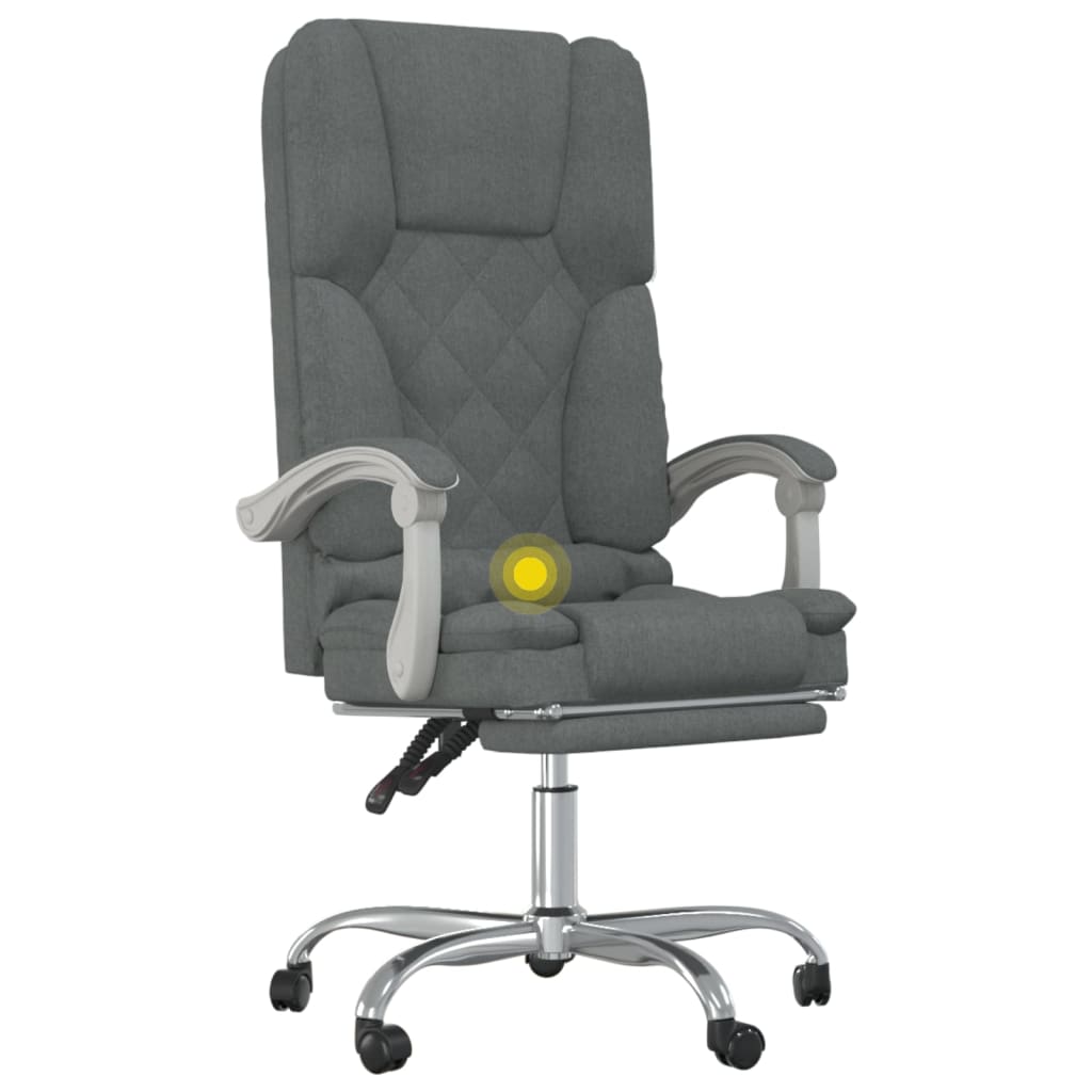 Bürostuhl mit Massagefunktion Taupe Stoff