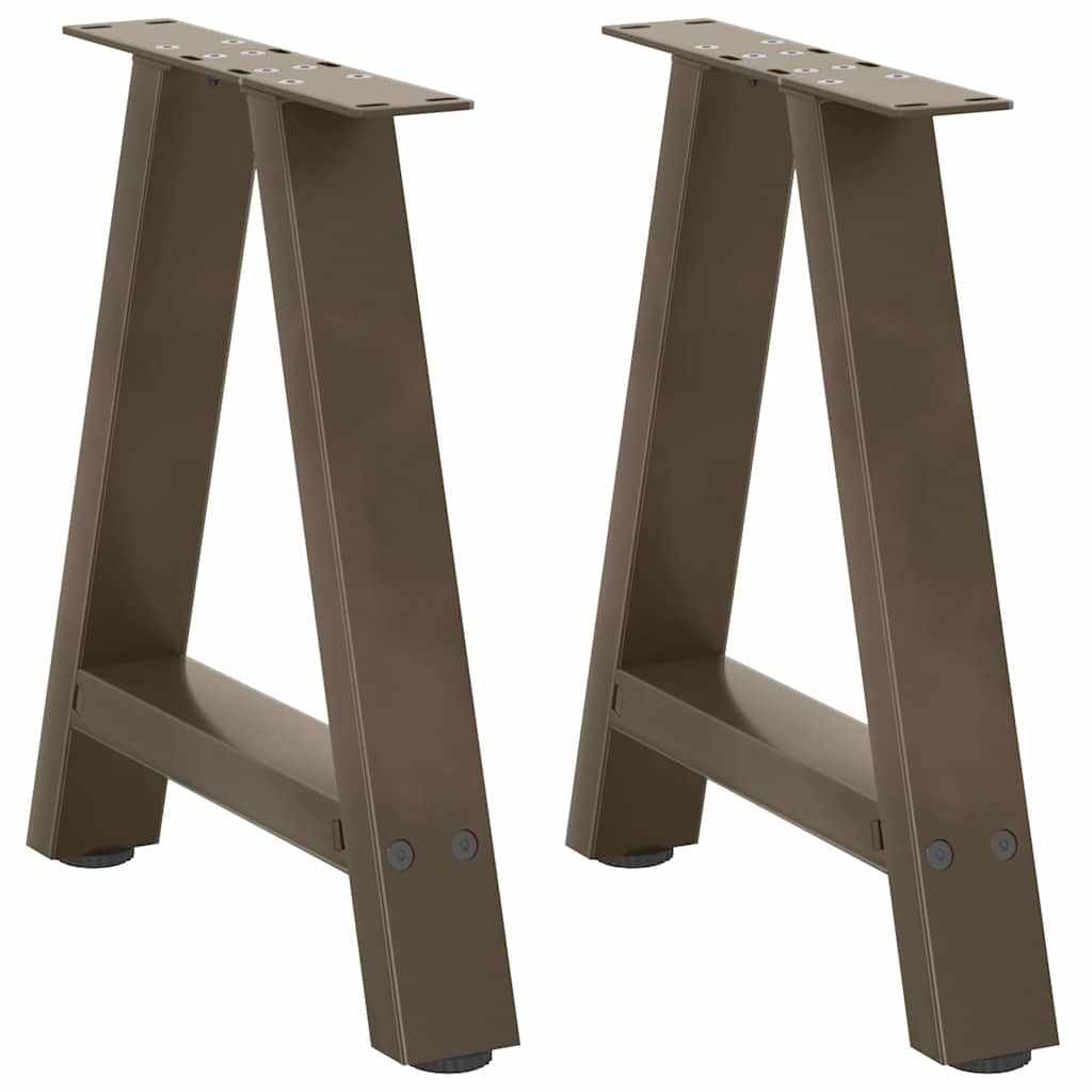 Couchtischbeine A-Form 2 Stk. 30x(30-31) cm Stahl