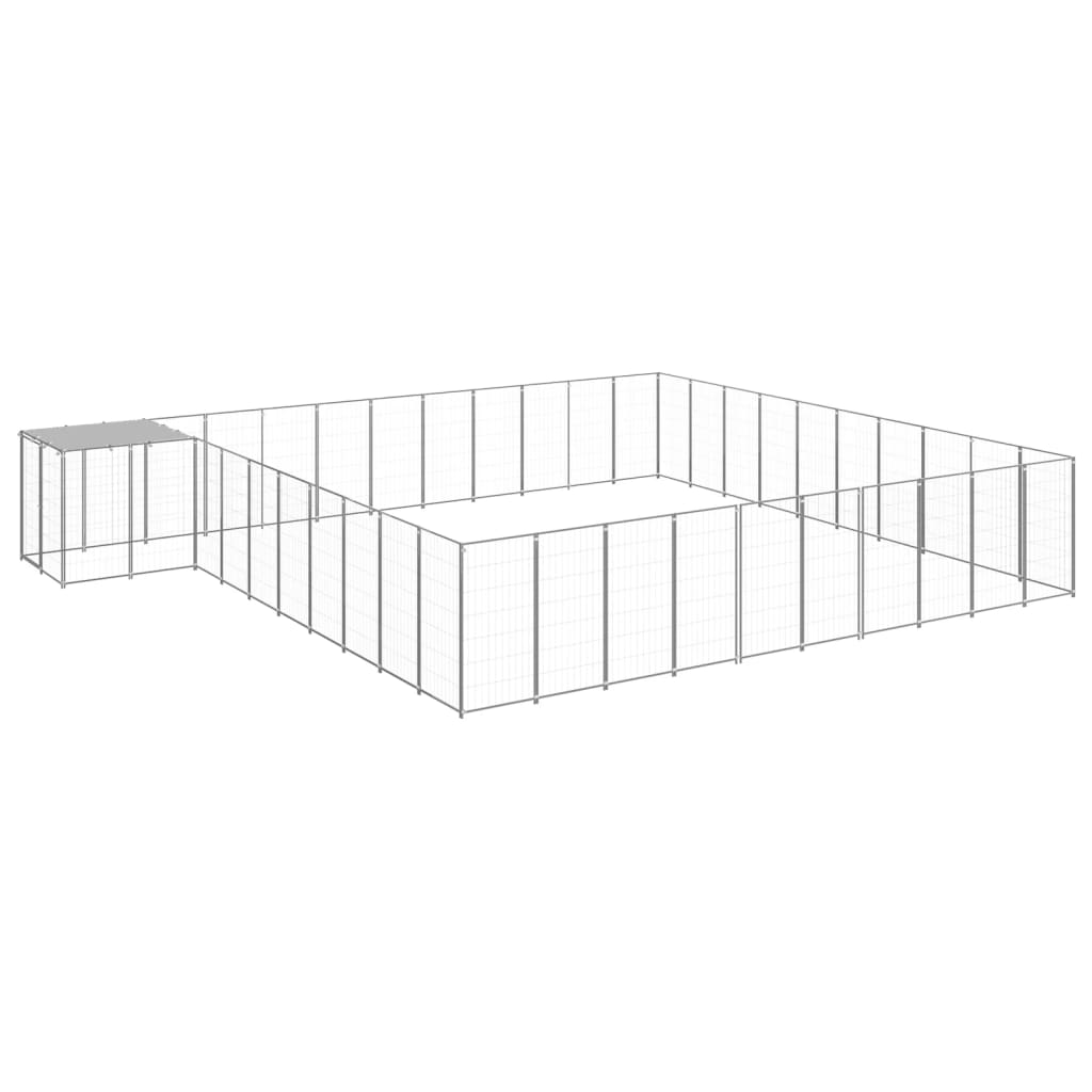 Hundezwinger Schwarz 7,26 m² Stahl