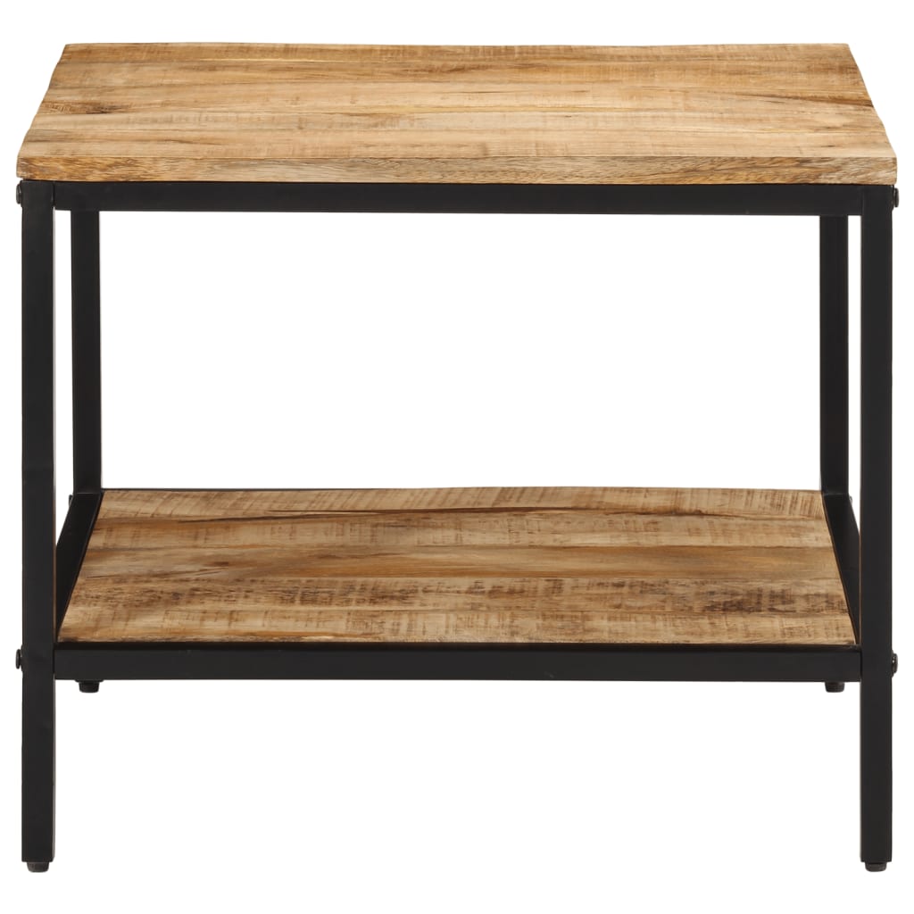 Couchtisch 45x45x35 cm Raues Massivholz Mango