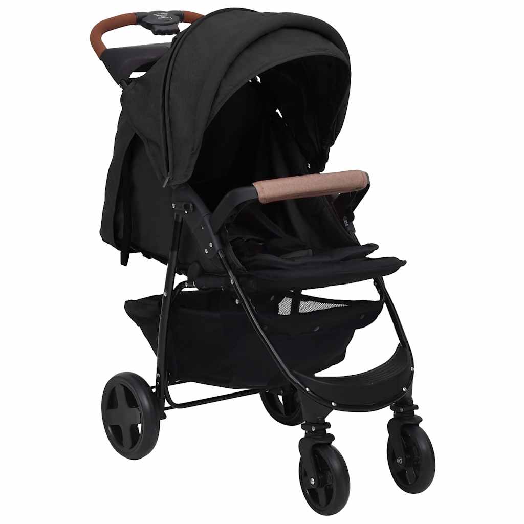 2-in-1 Kinderwagen Hellgrau Stahl