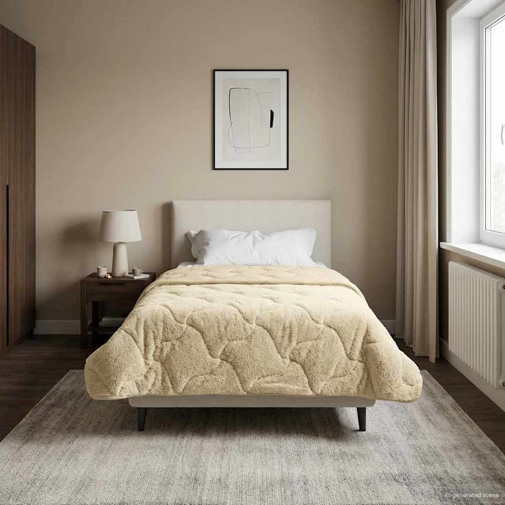 Ganzjahresbettdecke Gepolstert Anthrazit 135 x 200 cm