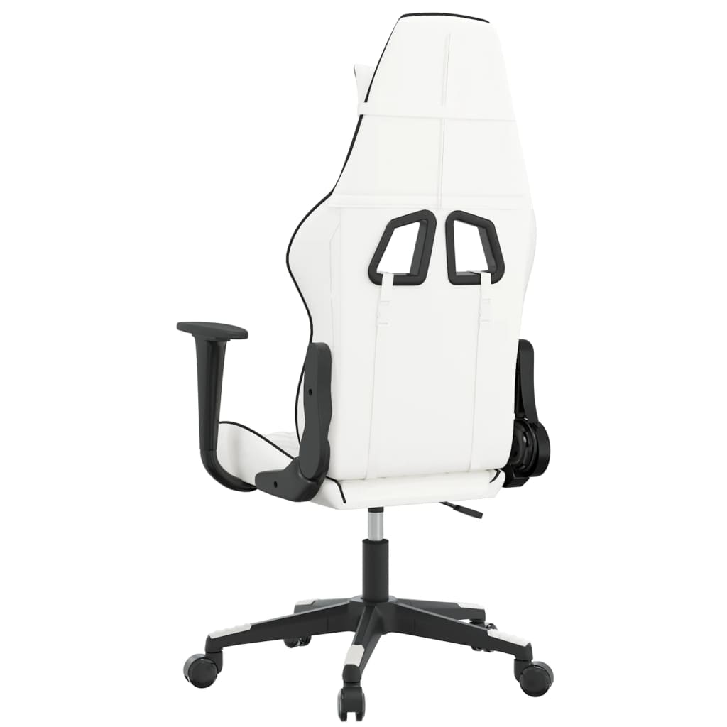 Gaming-Stuhl mit Massagefunktion Schwarz und Blau Kunstleder