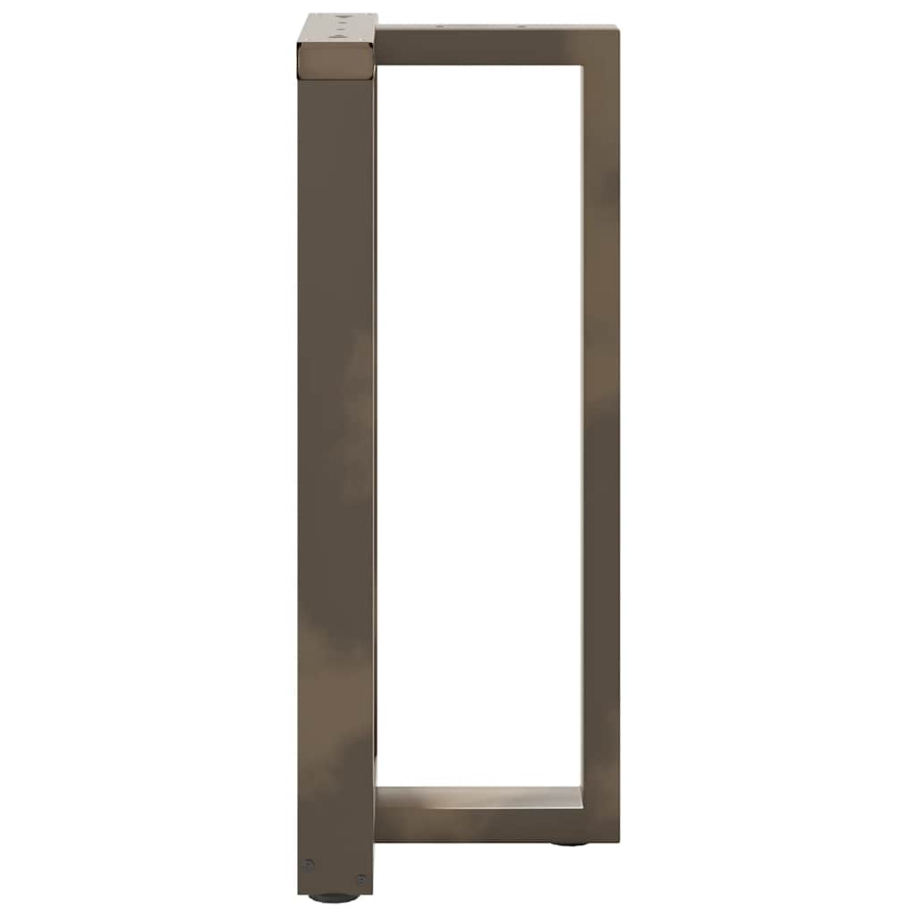 Couchtischbeine T-Form 2 Stk. Schwarz 30x25x(30-31) cm Stahl