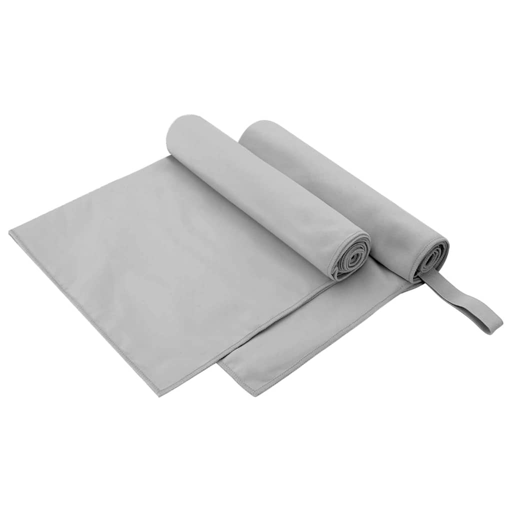 Sporthandtücher 2 pcs Schwarz 50 x 30 cm Polyester und Polyamid