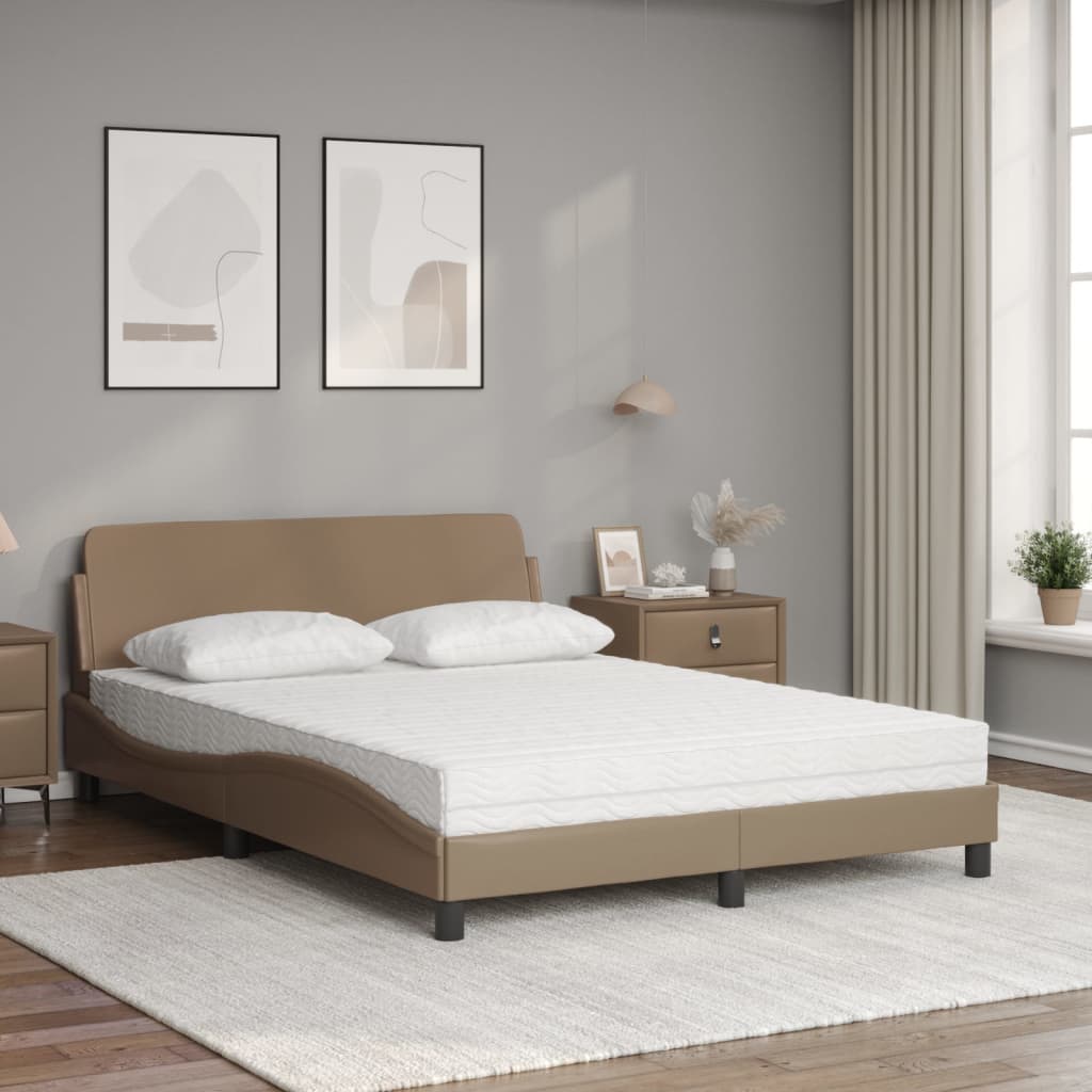 Bett mit Matratze "Dover" Schwarz 80x200 cm Kunstleder