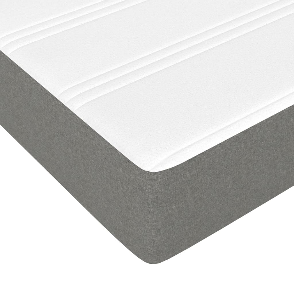 Taschenfederkernmatratze Mittel Hellgrau 80x200x20 cm Stoff