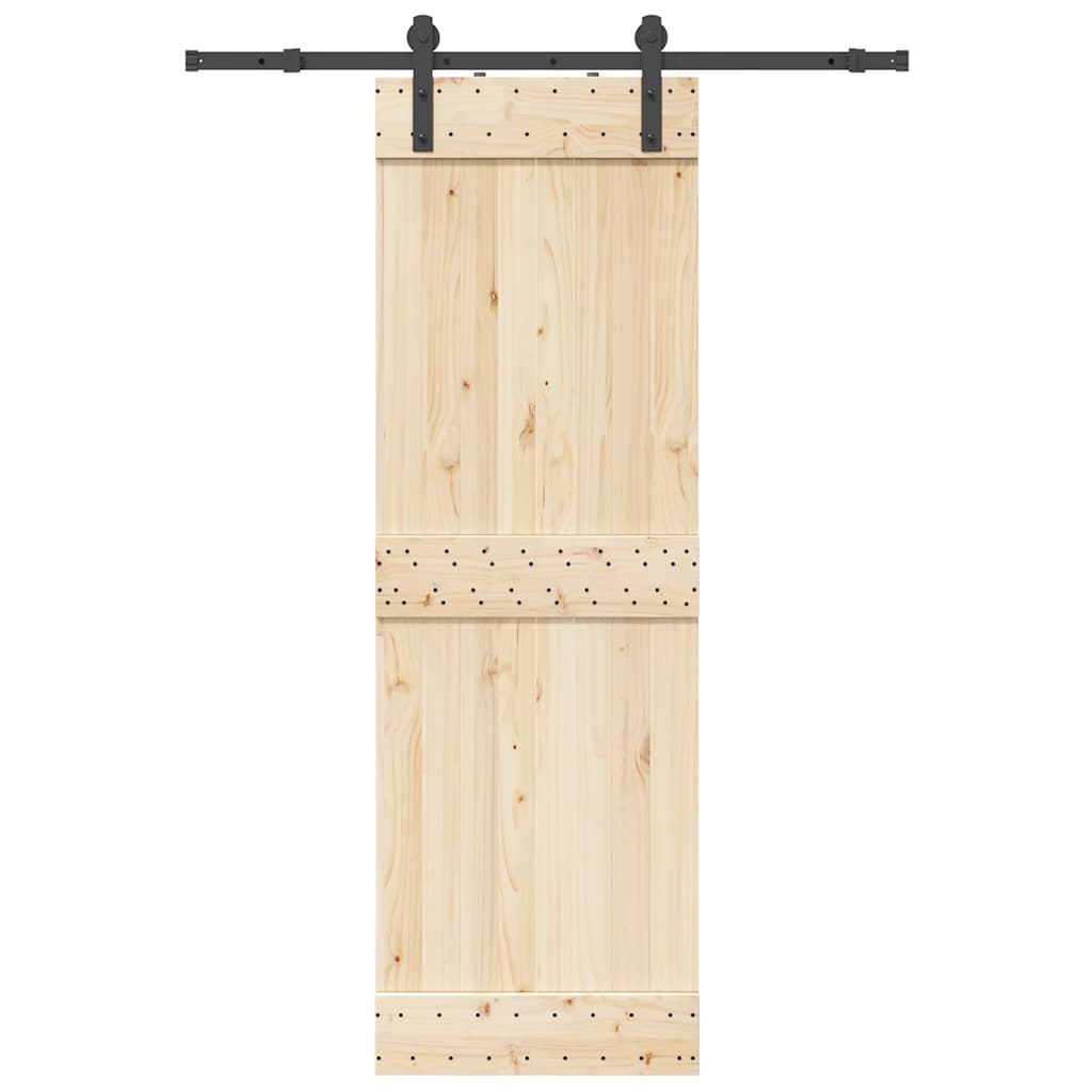 Schiebetürbeschlag-Set 183 cm Stahl Schwarz