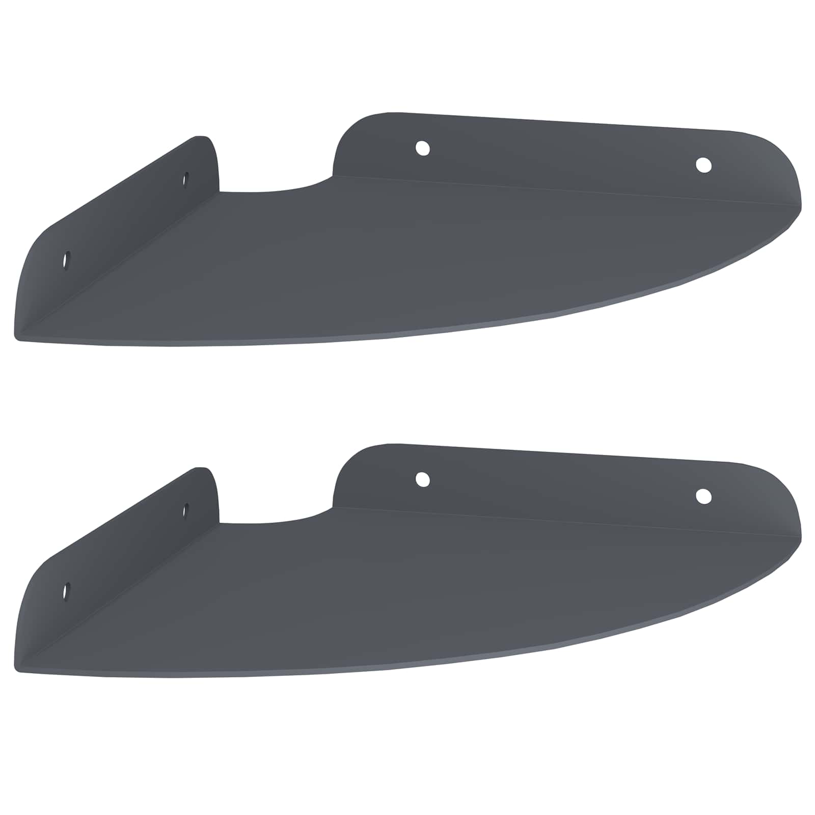 Schwebendes Regal mit Regal 2 pcs Schwarz 15 x 15 x 2 cm