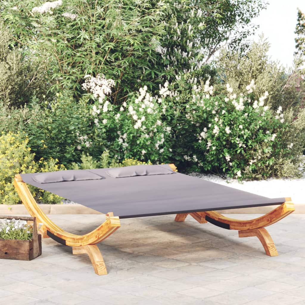 Sonnenliege 165x188,5x46 cm Bugholz Massiv Creme