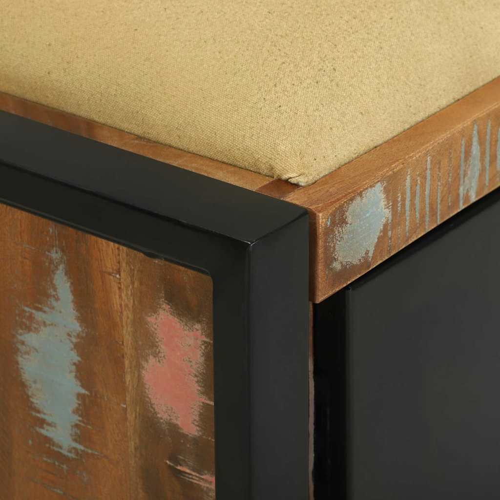 Bank Schrank Braun 100 x 35 x 50 cm Massivholz Mango