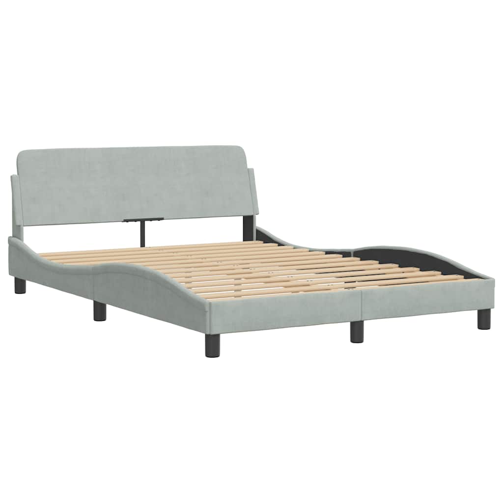Bettgestell Dover Dunkelgrau 90x190 cm Samt