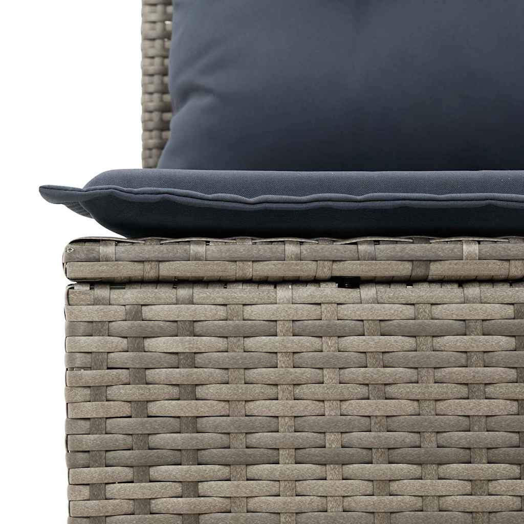 Garten Essgruppe mit Kissen 7 pcs Grau und Marineblau