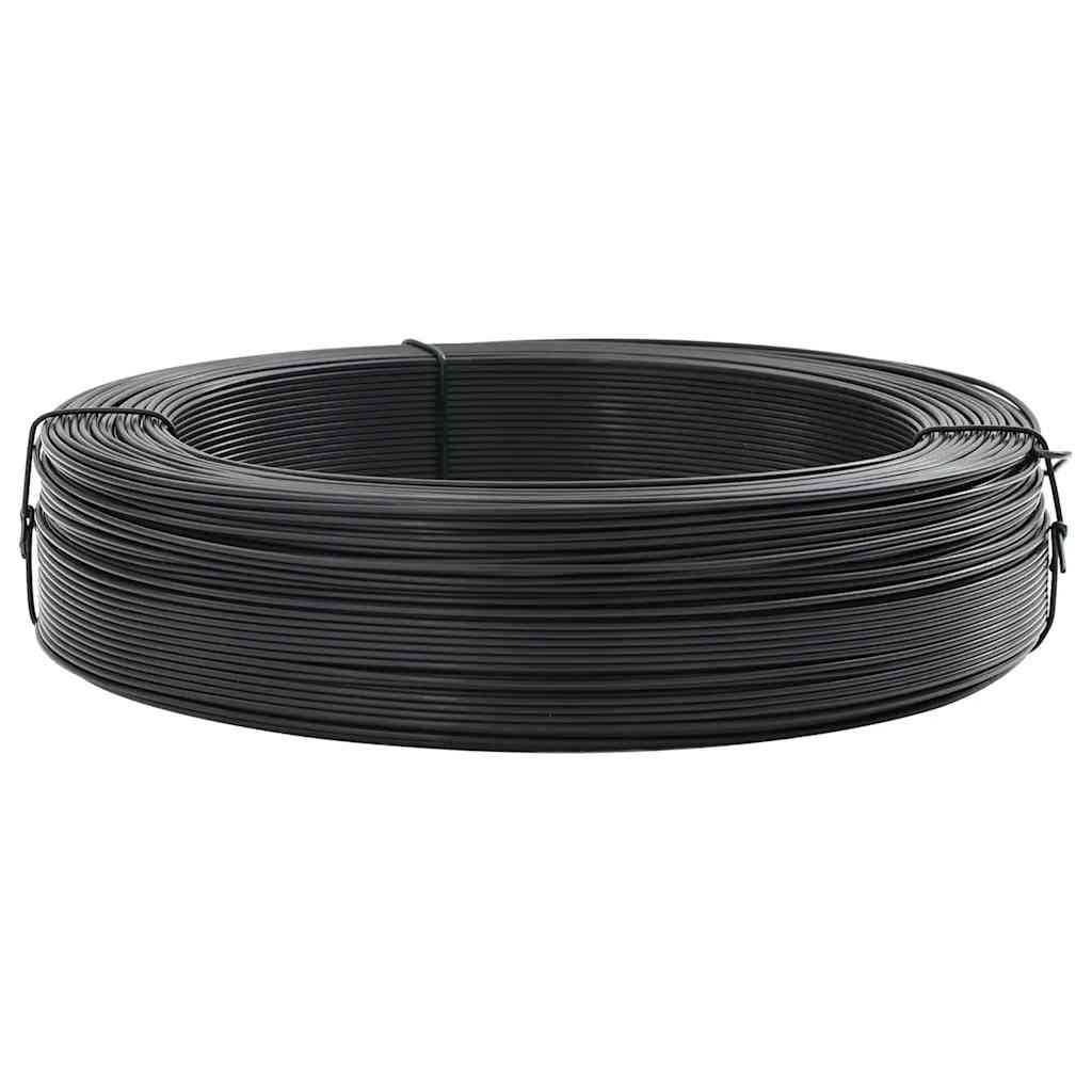 Zaun-Bindedraht 250 m 0,9/1,4 mm Stahl Schwarzgrün
