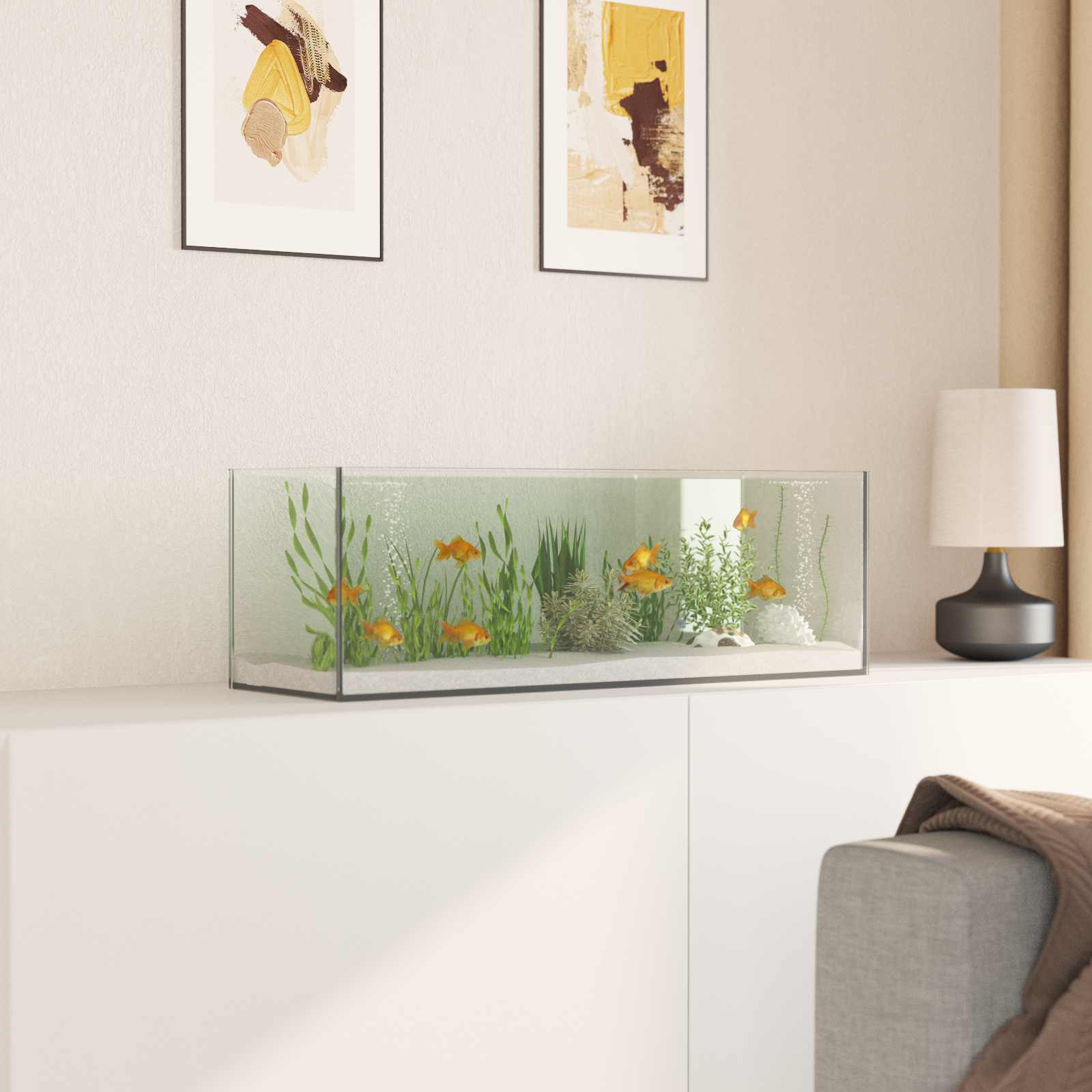 Aquarium mit Speicher Transparent 30 x 20 x 20 cm Glas