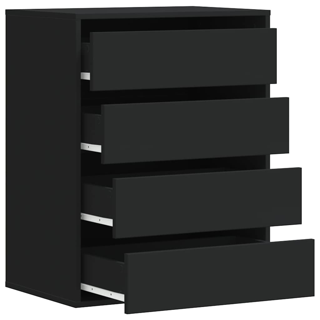 Schubladenschrank Schwarz Eichen-Optik 41 x 40 x 58 cm