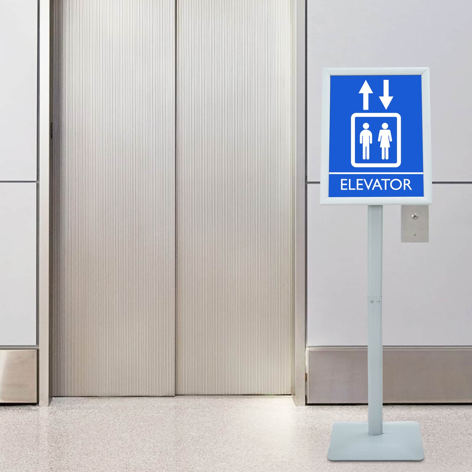 Podest-Posterständer Silber A3 Gusseisen
