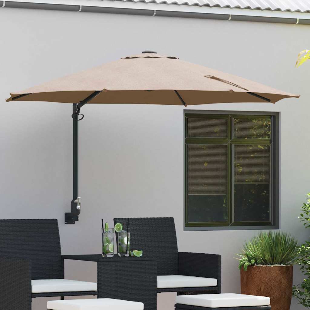 Garten-Sonnenschirm Sand 248 x 248 x 148 cm Polyester und Stahl