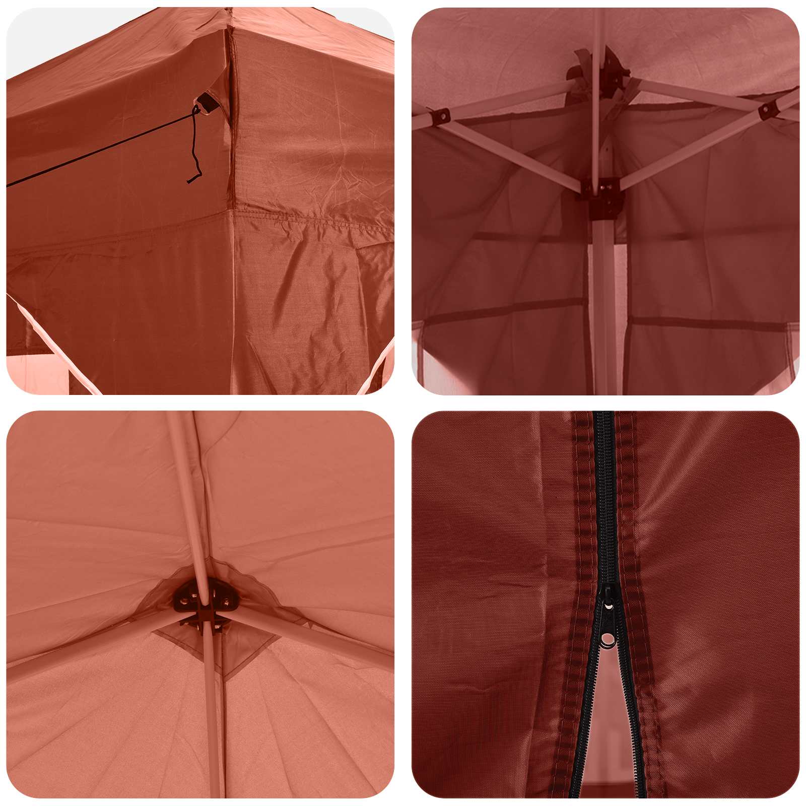Pop-up Partyzelt 194 x 194 x 245 cm Creme