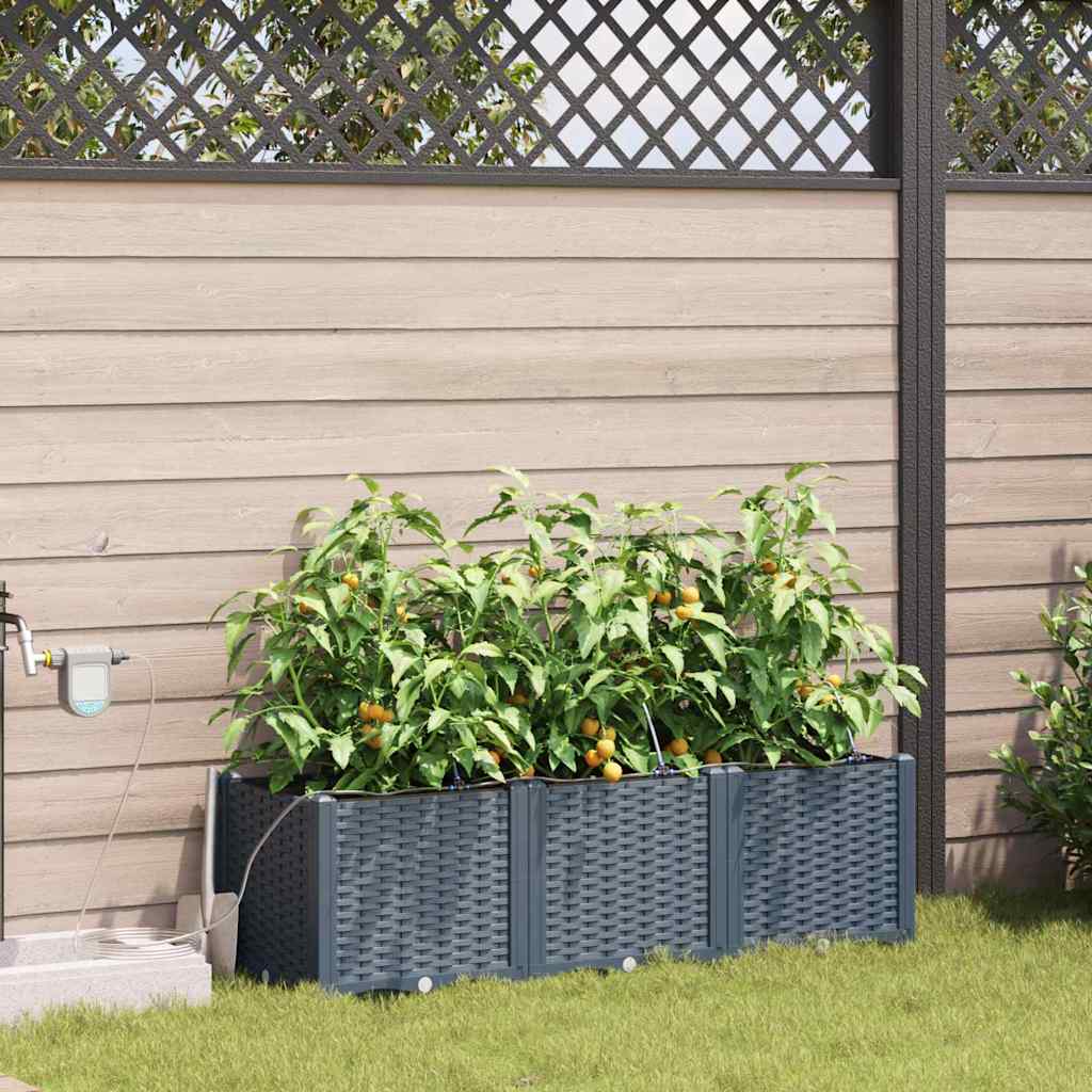 Garten-Pflanzgefäß 4 Stk. Braun 160 x 40 x 22 cm PP
