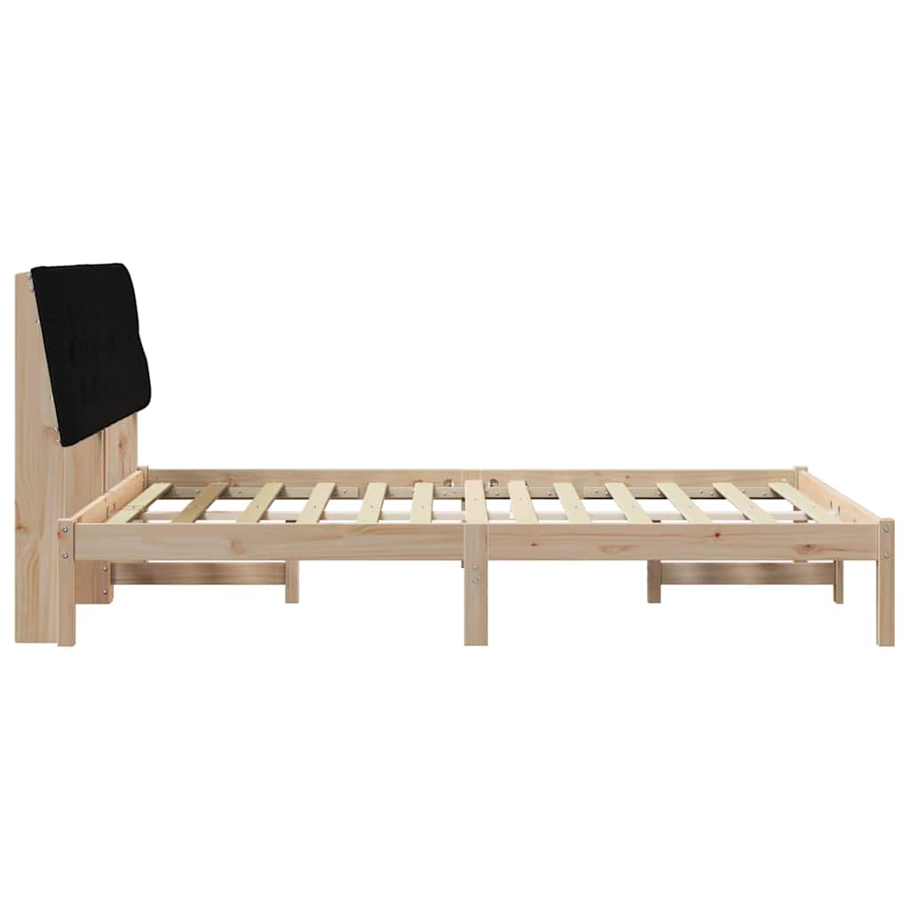 Bettgestell mit gepolstertem Kopfteil Braun 200 x 200 cm