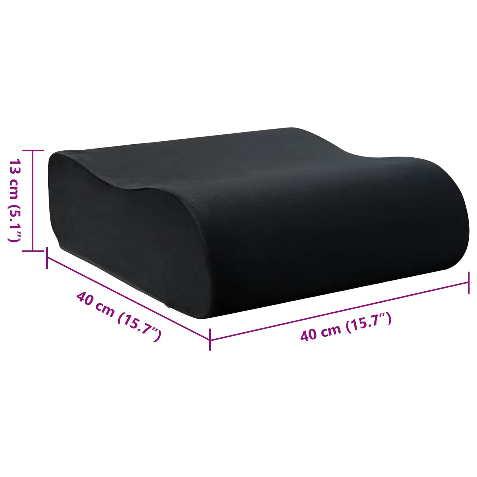 Sitzkissen Uni Grau 40 x 40 x 13 cm PU-Schaum