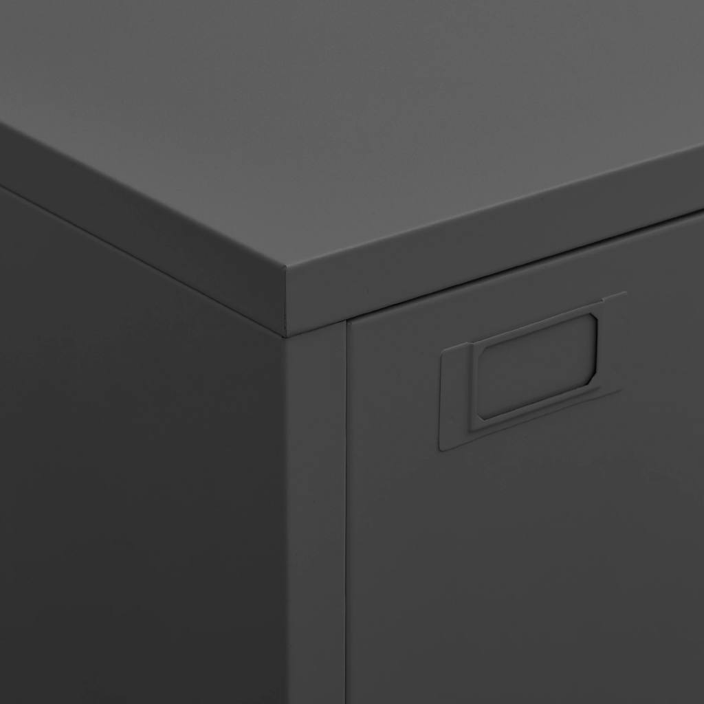 Lagerschrank Industrial Schwarz 75x40x80 cm Stahl