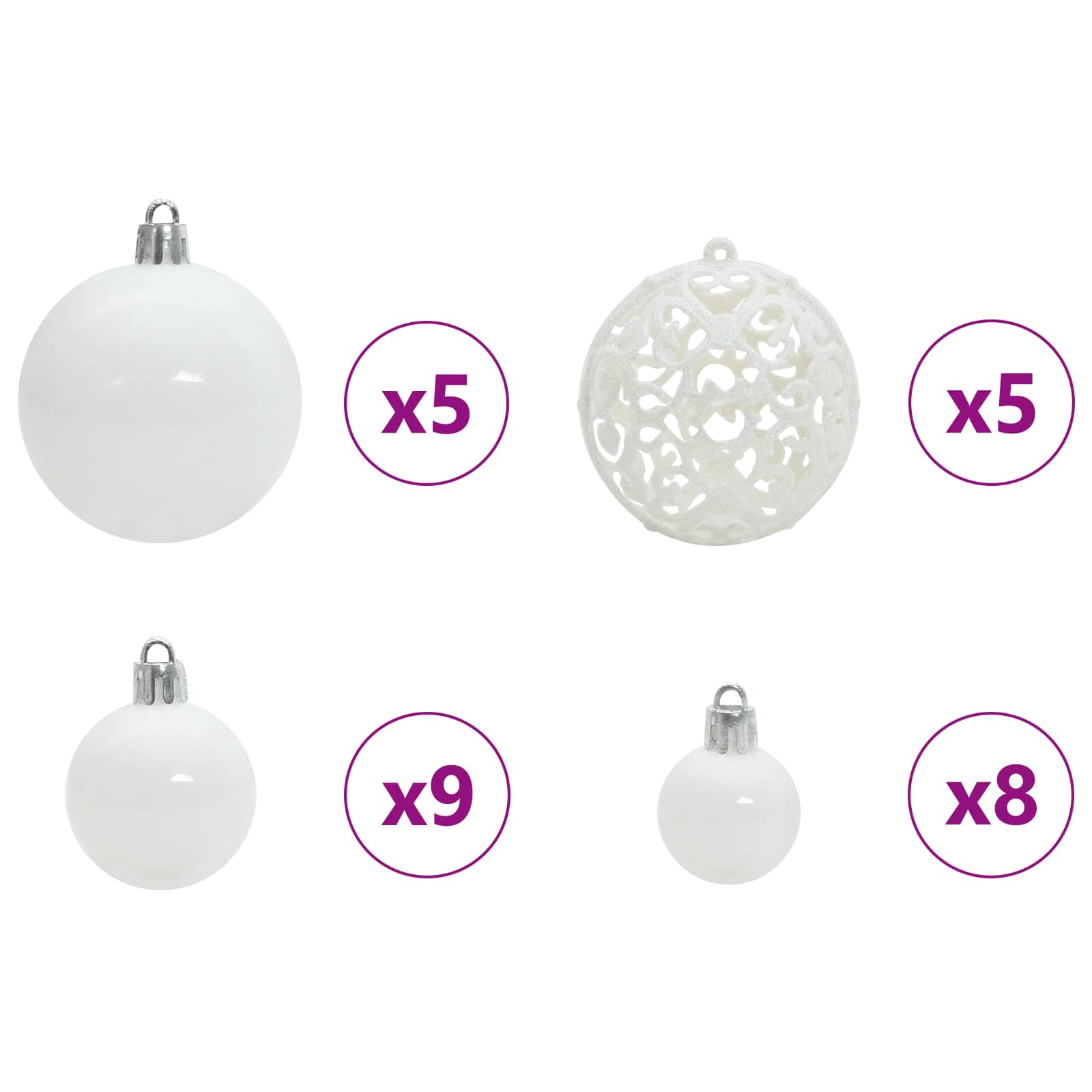 Künstlicher Weihnachtsbaum Weiß 120 cm PVC und Stahl