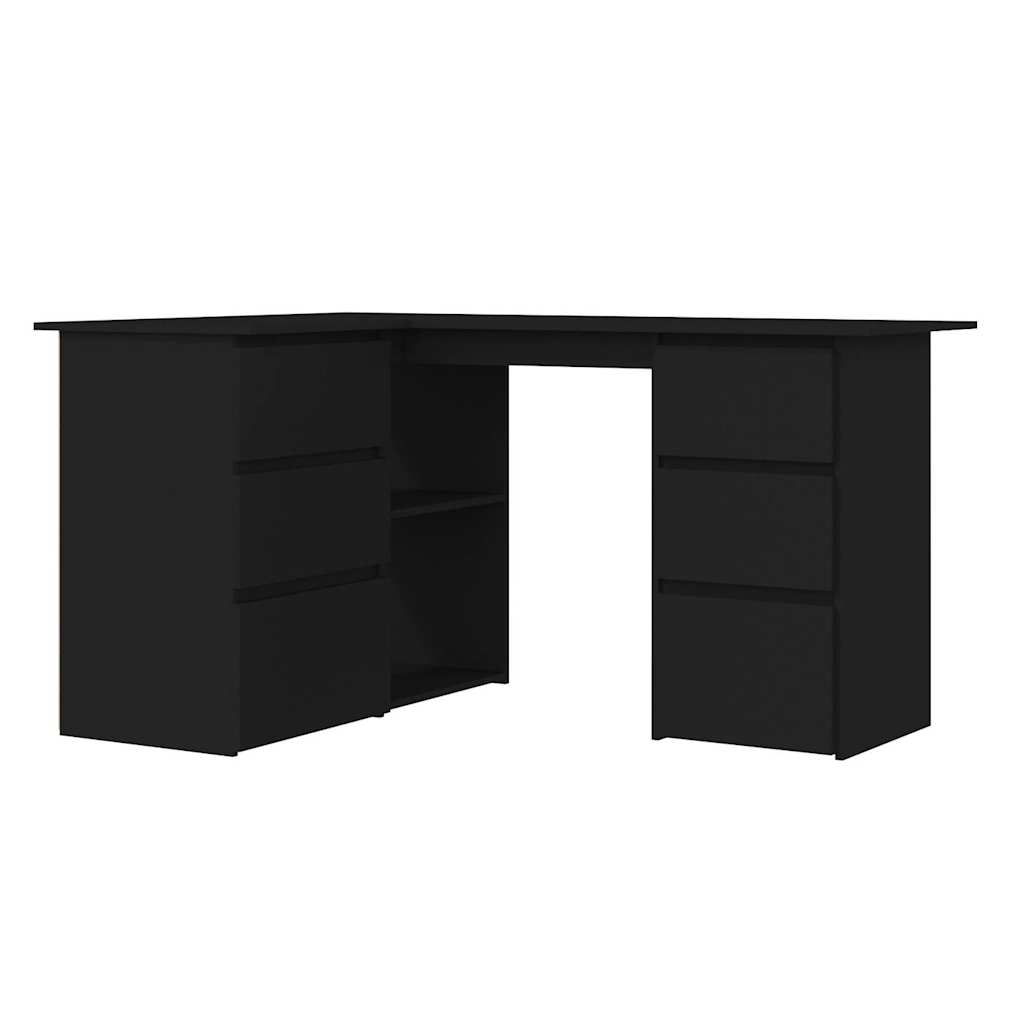 Eckschreibtisch Weiß 145x100x76 cm Holzwerkstoff