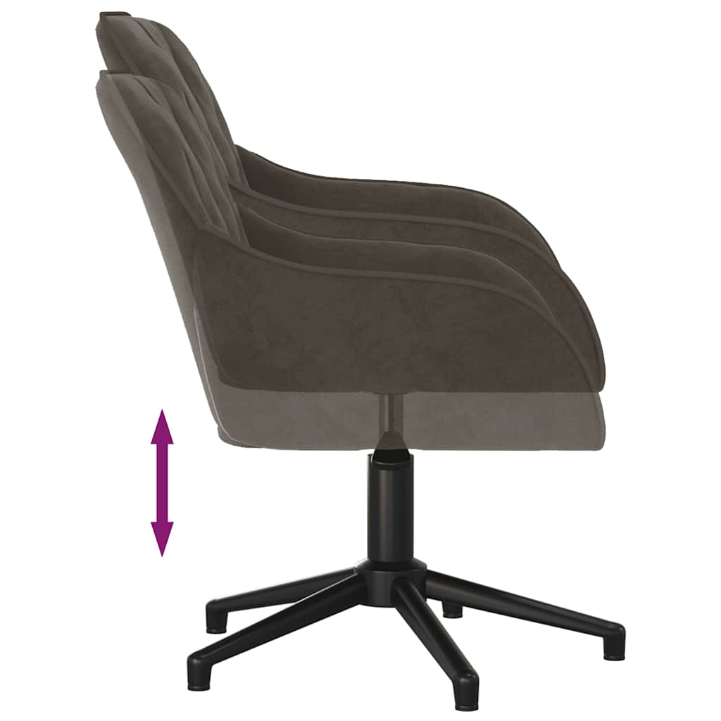 Bürostuhl Drehbar Blau Samt
