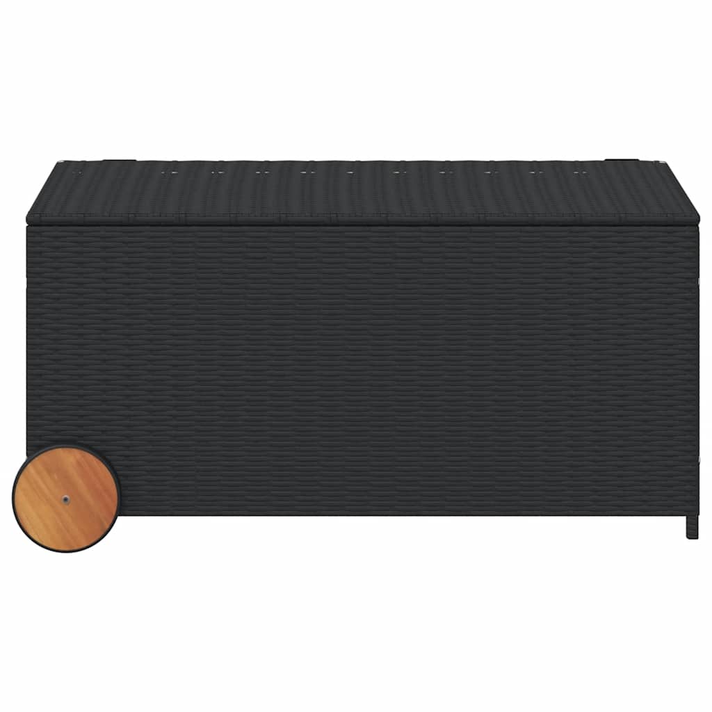 Gartentruhe Schwarz 283L Poly Rattan