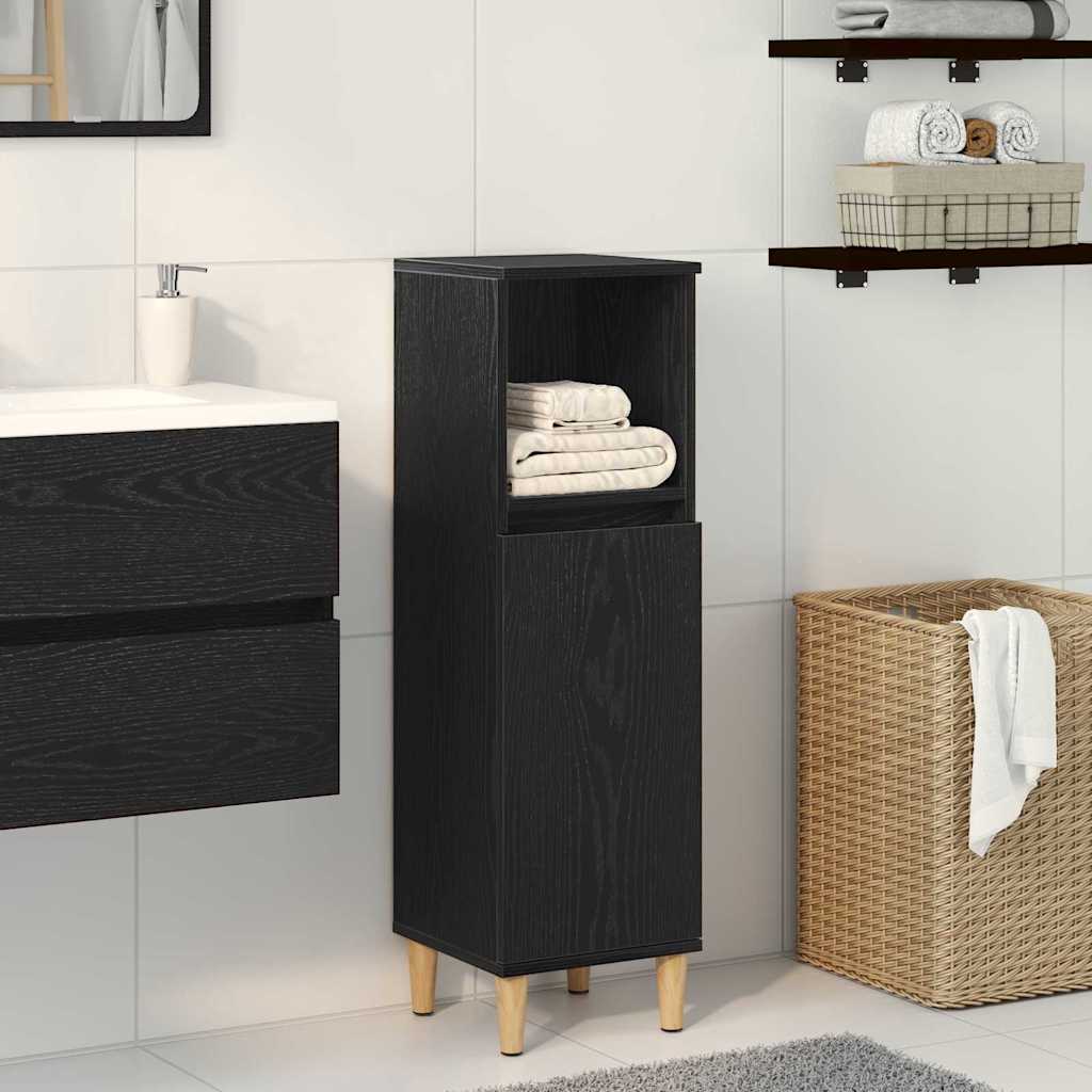 Badschrank Weiß 30x30x100 cm Holzwerkstoff